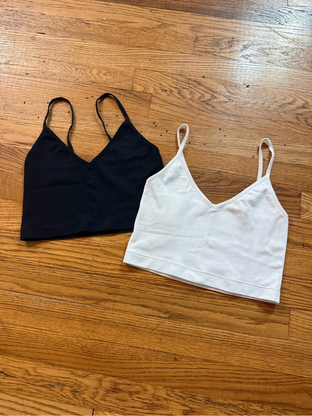 Cropped V-neck garage tanks